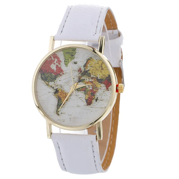 2020 Wholesale Women Girl Pattern World Map Watch Quartz Fashion Leather Analog Ladies WristWatches LW063, 8 different colors as picture 
2020 Wholesale Women Girl Pattern World Map Watch Quartz Fashion Leather Analog Ladies WristWatches LW063, 8 different colors as picture
