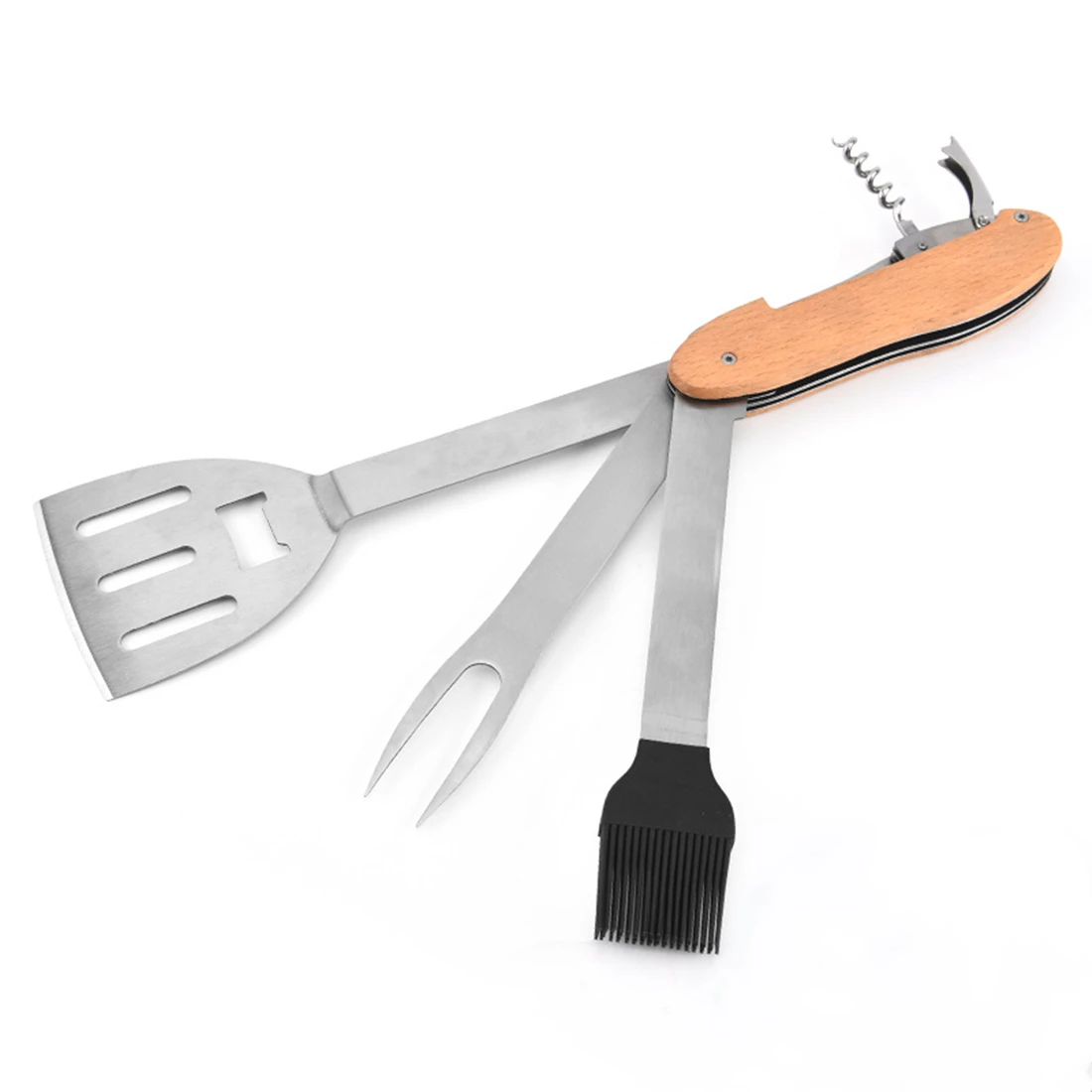 Stainless Steel 5 in 1 Outdoor New Design Multi Bbq Set Barbecue Spatula Grilling Kit
Stainless Steel 5 in 1 Outdoor New Design Multi Bbq Set Barbecue Spatula Grilling Kit