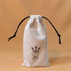 Wholesale white velvet jewelry bags Gift Bag Draw rope to take in cloth bag Customized LOGO