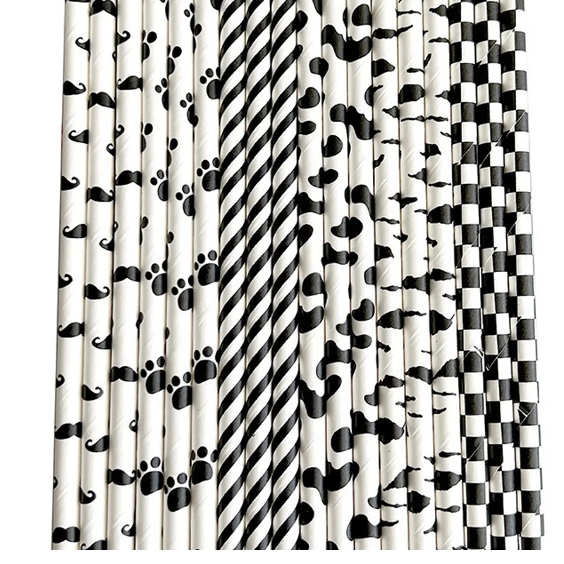 color Black Dog Paw paper drinking straw Theme Celebration Decor Party Straws Kids Craft Pet Dogs cool cow print plastic, Picture shows 
color Black Dog Paw paper drinking straw Theme Celebration Decor Party Straws Kids Craft Pet Dogs cool cow print plastic, Picture shows