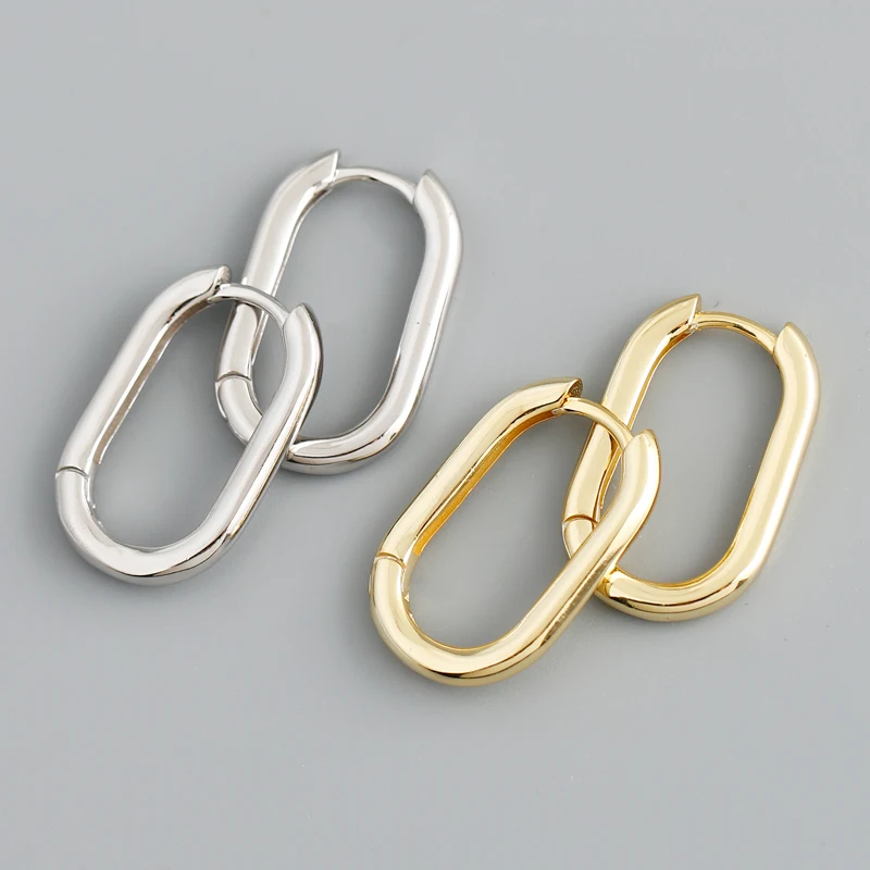 2021 NEW INS 925 Sterling Silver Chic plain big oval shape hoop earring jewelry drop shipping for women, Plain silver
2021 NEW INS 925 Sterling Silver Chic plain big oval shape hoop earring jewelry drop shipping for women, Plain silver