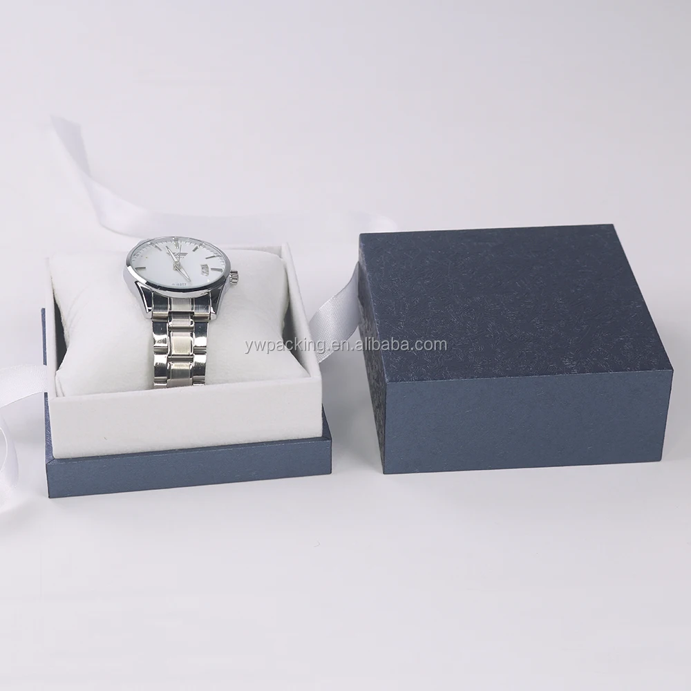 grade ribbon gift packaging watch box material: wood frame with
