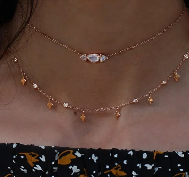 promotion uneven shaped tripel gemstone moonstone 925 sterling silver stone necklace, Customized
promotion uneven shaped tripel gemstone moonstone 925 sterling silver stone necklace, Customized
