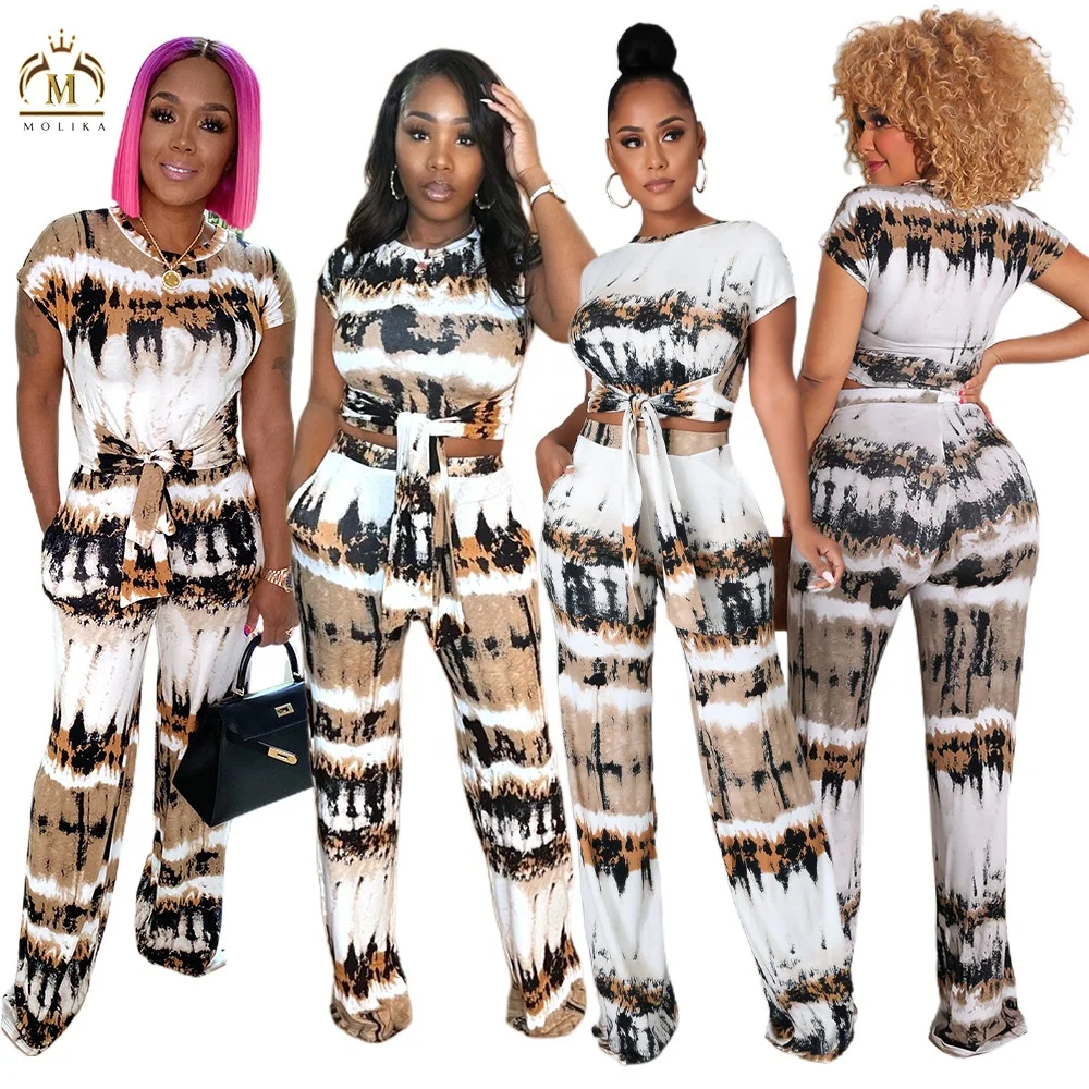 2022 New arrivals spring summer women set tie-dye print crop top 2 piece matching set casual two piece pants set women clothing, 3 colors
2022 New arrivals spring summer women set tie-dye print crop top 2 piece matching set casual two piece pants set women clothing, 3 colors