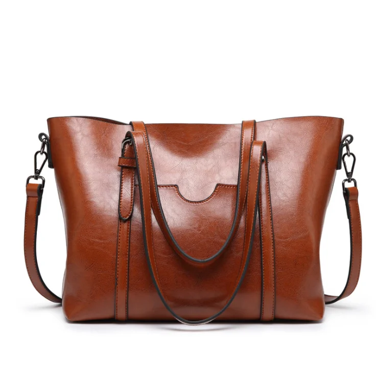 Fashion handbags lady shoulder bags messenger women's bag oil wax big capacity customize tote bags, As pics
Fashion handbags lady shoulder bags messenger women's bag oil wax big capacity customize tote bags, As pics