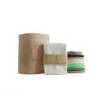 Factory directly wholesale round face reusable bamboo make up pads washable