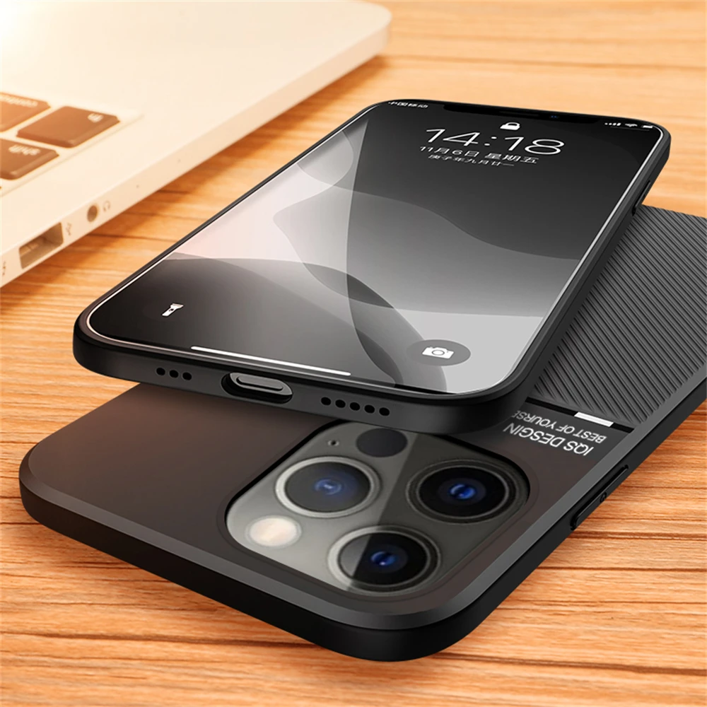 For iPhone 13 12 11 Pro Max Matte PU Back Cover Soft Slicone Frame Phone Cases For iPhone 13mini Cover Coque Funda Bumper Capa, Black
For iPhone 13 12 11 Pro Max Matte PU Back Cover Soft Slicone Frame Phone Cases For iPhone 13mini Cover Coque Funda Bumper Capa, Black
