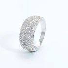 Cubic Zirconia Rings Ruidi Dome Bling Iced Out Micro Pave Simulation 5A Cubic Zirconia Ice Rings