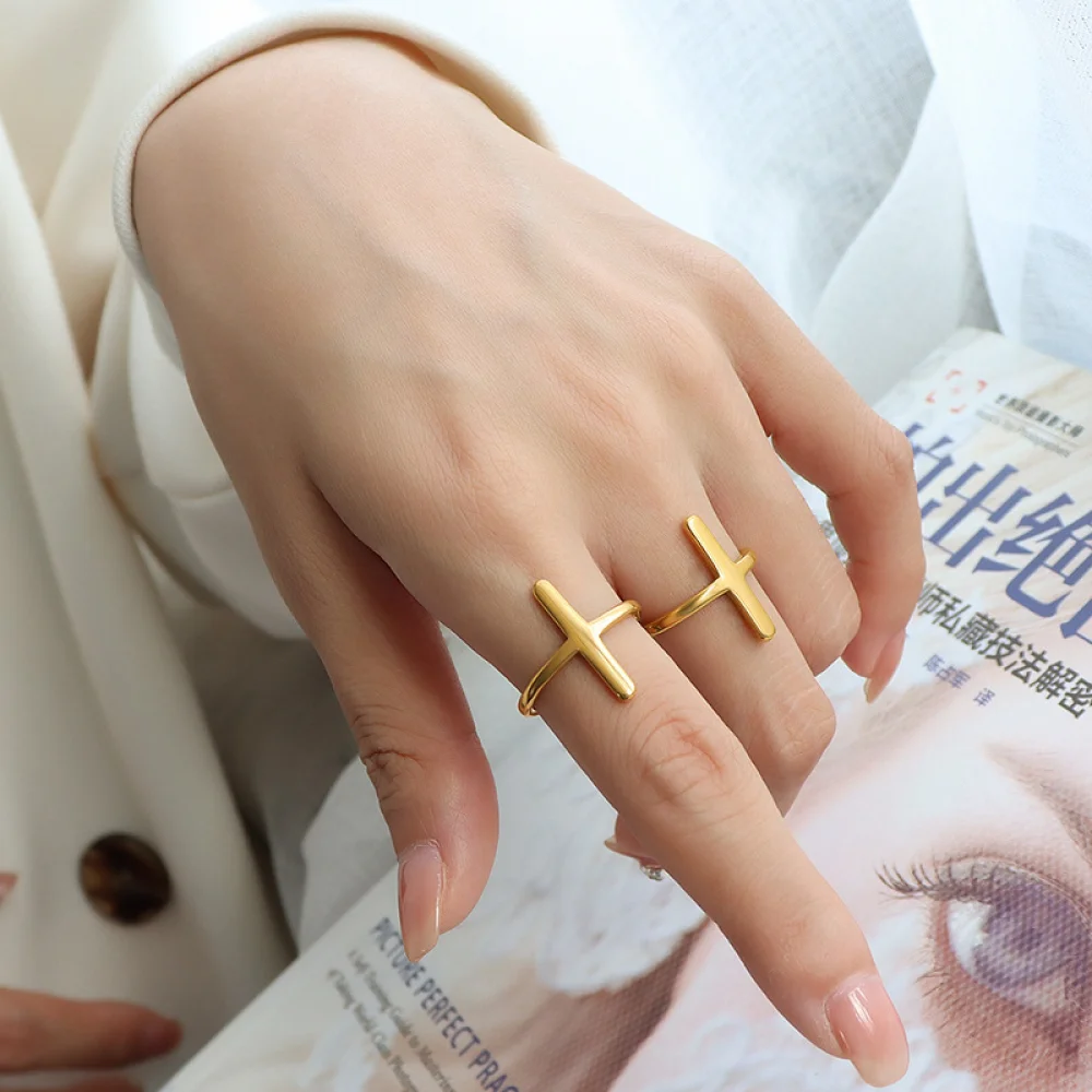 No fade bague acier inoxydable femme women jewelry 18k stainless steel gold plated bague femme cross ring
No fade bague acier inoxydable femme women jewelry 18k stainless steel gold plated bague femme cross ring