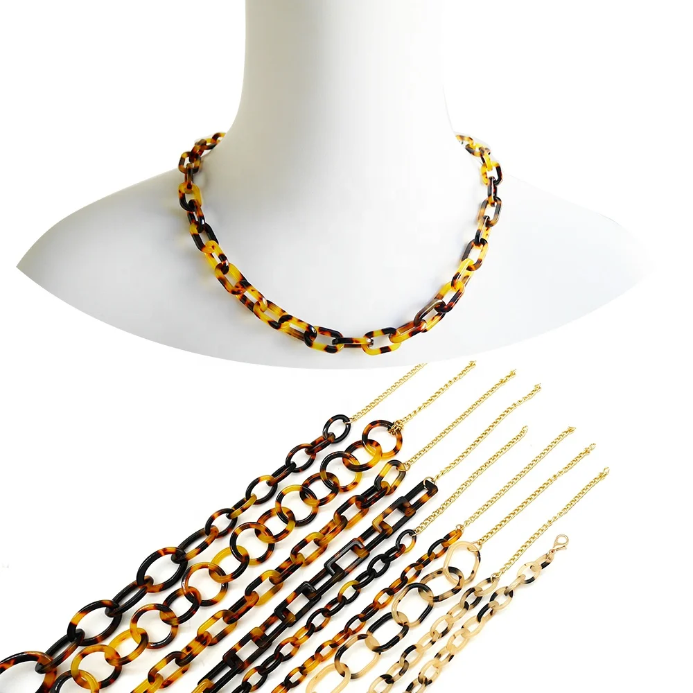Custom fashion women neck accessories jewelry 2021 Trendy Chain In Stock Vintage Resin tortoise acetate necklace, Customized plated
Custom fashion women neck accessories jewelry 2021 Trendy Chain In Stock Vintage Resin tortoise acetate necklace, Customized plated