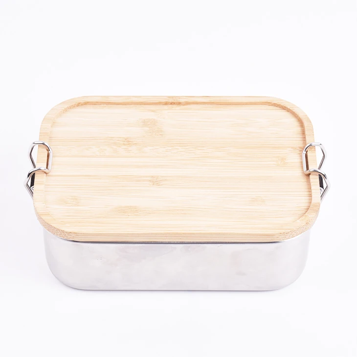 High quality 304 stainless steel rectangle camping household bamboo lid lunch box elastic band, Silver
High quality 304 stainless steel rectangle camping household bamboo lid lunch box elastic band, Silver