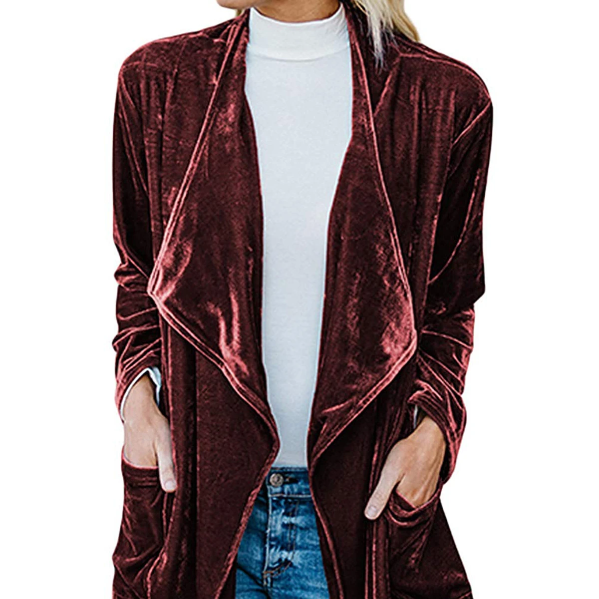 wholesale custom women's trench coat Plus size solid color gold velvet cardigan coatsual loos case windbreaker coats
wholesale custom women's trench coat Plus size solid color gold velvet cardigan coatsual loos case windbreaker coats