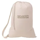 Custom logo design printing eco Friendly reusable drawstring cotton canvas laundry bag