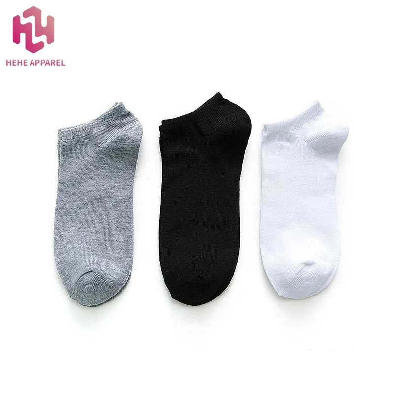 

Men Women Unisex Plain Solid Color Black White Summer No Show Low Cut Invisible Polyester Socks in Bulk from China Manufacturer, Black,white,gray