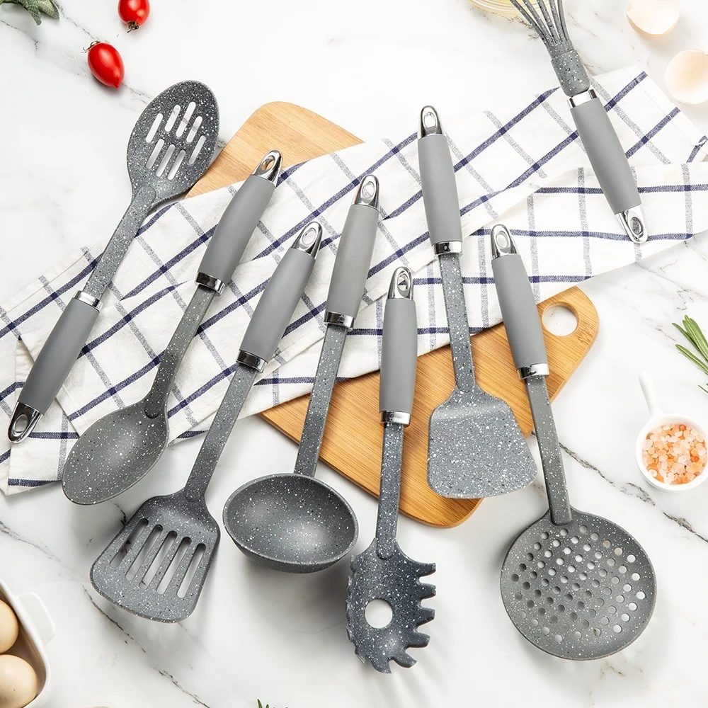8 Pieces Private Label Wholesale Nylon Non Stick Kitchen Tools Cooking Utensils Set With White Dot, Black
8 Pieces Private Label Wholesale Nylon Non Stick Kitchen Tools Cooking Utensils Set With White Dot, Black