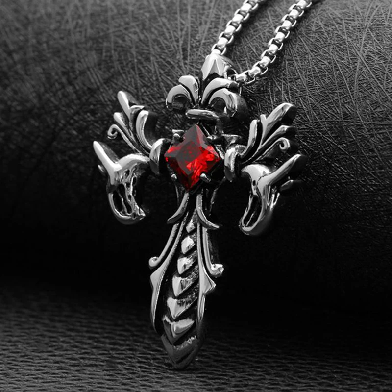 Titanium Steel Double Dragon Cross Necklace Pendant Fashion New Cast Stainless Steel Jewelry Accessories Wholesale Custom
Titanium Steel Double Dragon Cross Necklace Pendant Fashion New Cast Stainless Steel Jewelry Accessories Wholesale Custom