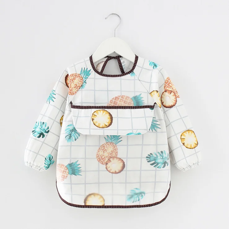 Full bottom print long sleeve waterproof baby bib, Customized color
Full bottom print long sleeve waterproof baby bib, Customized color