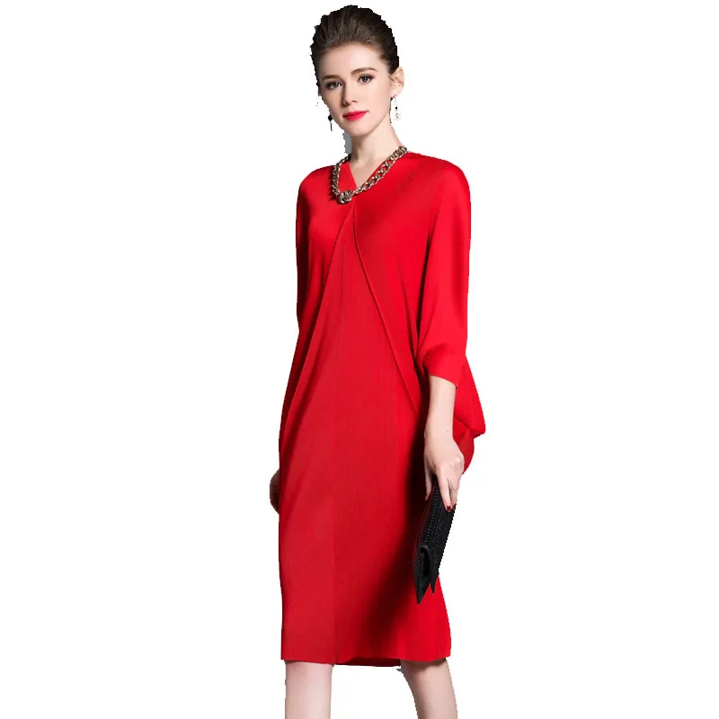 New Fashion Women Girls Europe Elastic Knit V-neck Half Batwing Sleeve Loose Plus Size Pencil Dresses Evening Party Dress
New Fashion Women Girls Europe Elastic Knit V-neck Half Batwing Sleeve Loose Plus Size Pencil Dresses Evening Party Dress