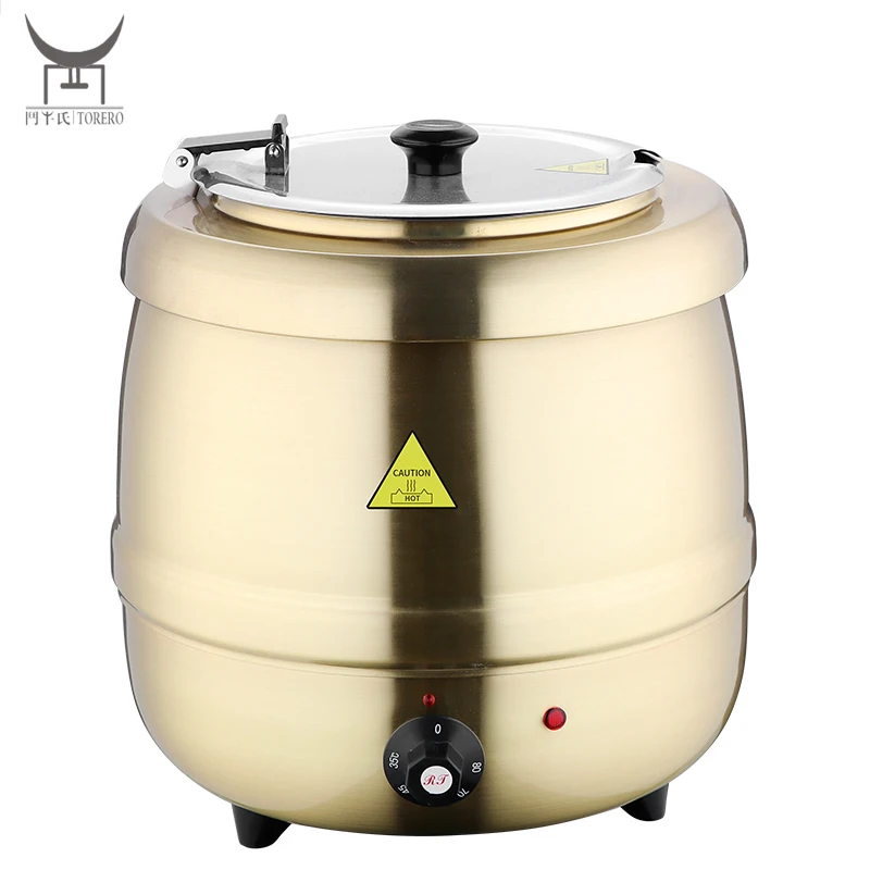 Gold electric soup warmer pot with stainless steel liner water hheating pot soup warming container, Customized color
Gold electric soup warmer pot with stainless steel liner water hheating pot soup warming container, Customized color