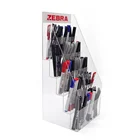 Zebra custom clear display acrylic custom pen holder
