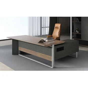 Italian Modern Luxury Office Table Melamine Wood Executive