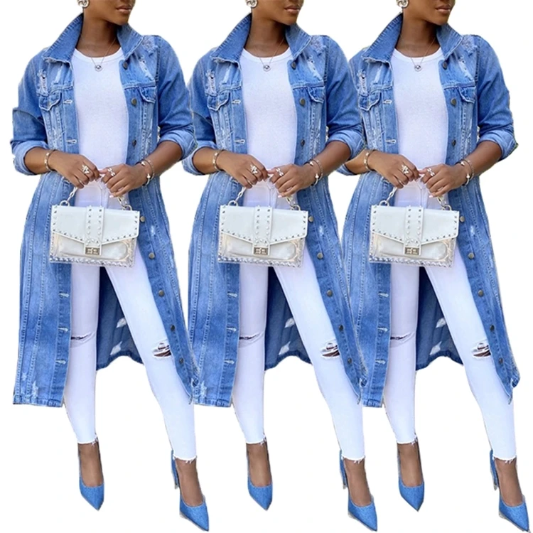 Fashionable Autumn Ladies Casual Jeans Women Jacket Denim Coat Women Fall 2021 Women Clothes Long Coat
Fashionable Autumn Ladies Casual Jeans Women Jacket Denim Coat Women Fall 2021 Women Clothes Long Coat