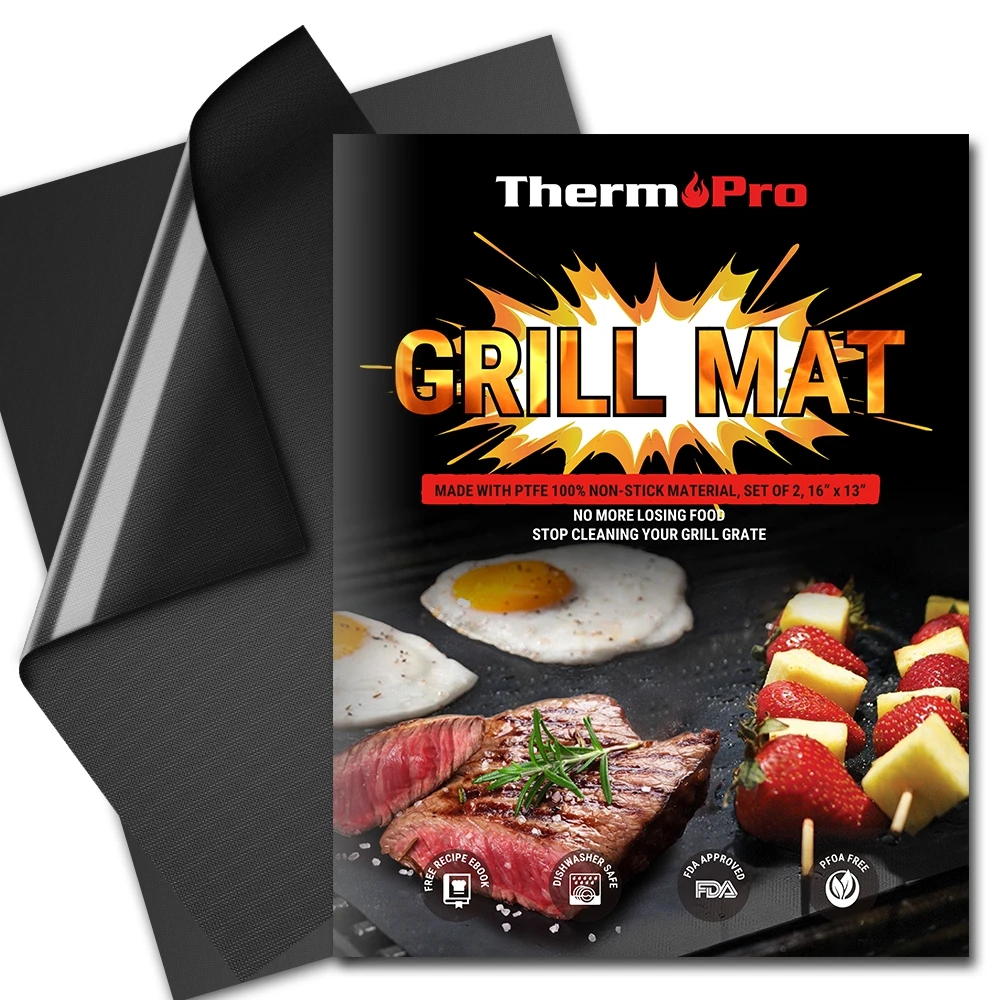 Amazon Top Seller ThermoPro TP932 BBQ Grill Mat Pad Accessories Set of 2 Black
Amazon Top Seller ThermoPro TP932 BBQ Grill Mat Pad Accessories Set of 2 Black