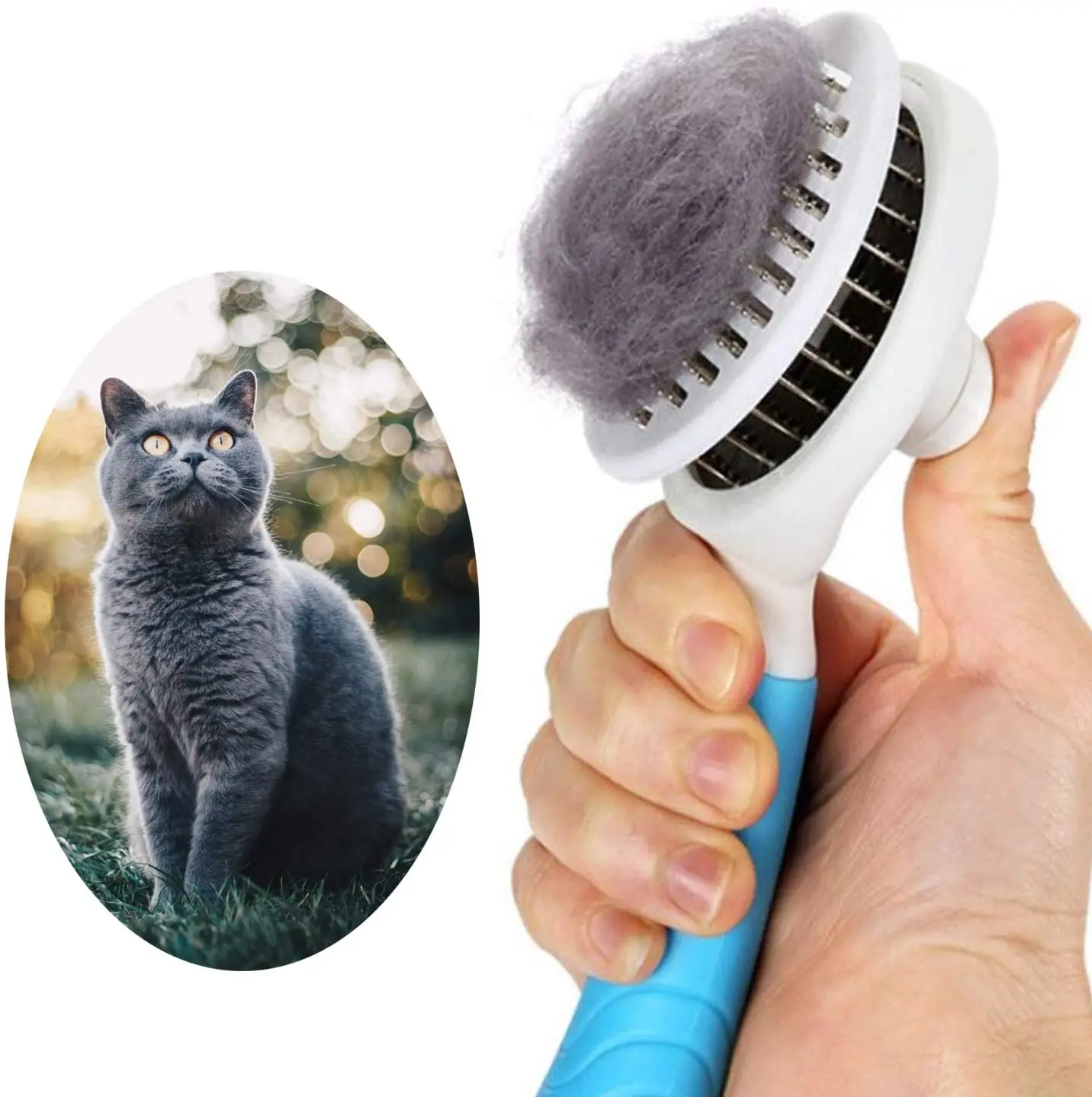 Cat Grooming Brush Portable Slicker Brushes Comb Pet Soft Self Clean Brush for Shedding
Cat Grooming Brush Portable Slicker Brushes Comb Pet Soft Self Clean Brush for Shedding