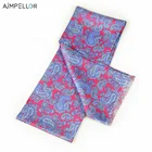 Amazon Brand Aimpellor Custom Screen Printing Fashion Paisley 100% Pure Silk Scarves Ladies