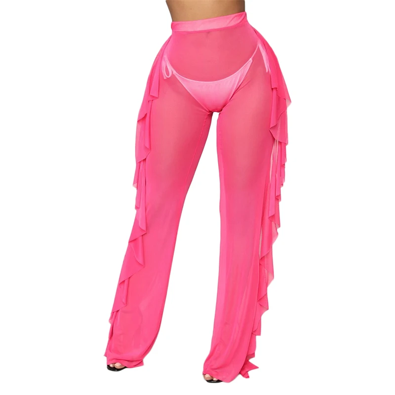 2020 Women Beach Sexy Swimsuit Cover Up Pants Mesh Cover Up Sheer Bikini Swimwear Ruffle Pants Swim Sexy Cover Ups Pants, Solid
2020 Women Beach Sexy Swimsuit Cover Up Pants Mesh Cover Up Sheer Bikini Swimwear Ruffle Pants Swim Sexy Cover Ups Pants, Solid