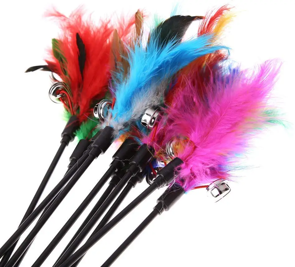 Color Random Interactive Cat Toy Train Feathers Funny Toys Play Sticks for Kitten Pet Cat, As picture
Color Random Interactive Cat Toy Train Feathers Funny Toys Play Sticks for Kitten Pet Cat, As picture