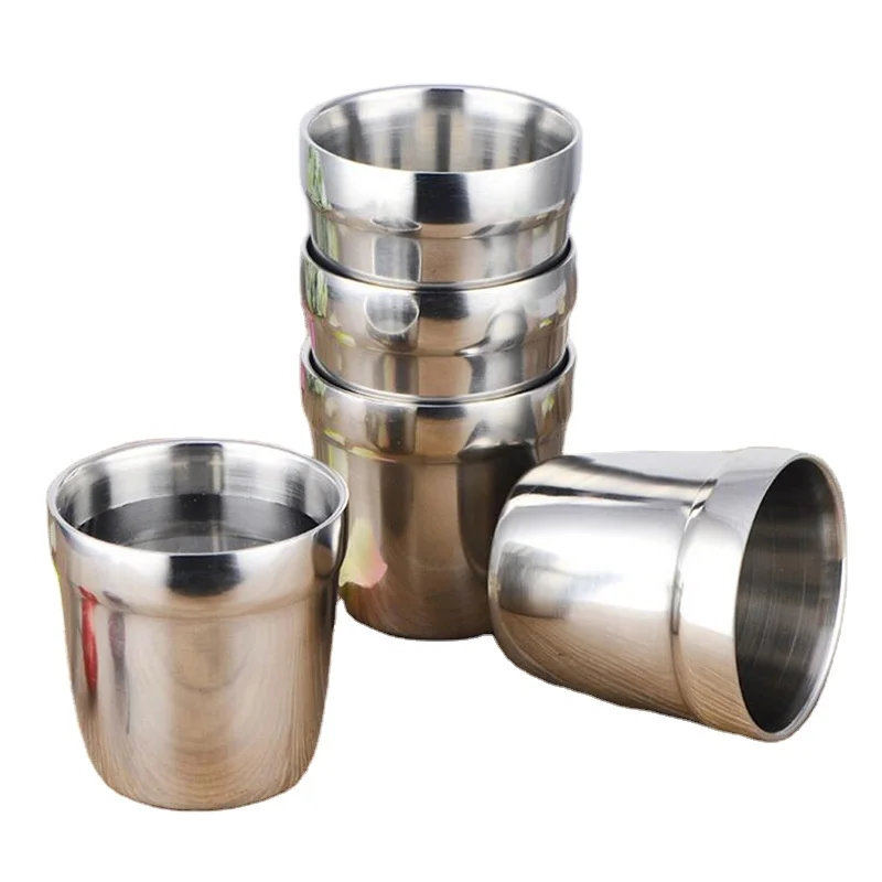 304 Stainless Steel Double Layer Milk Glass Stainless Steel Mug Beer Steins Coffee Cup
304 Stainless Steel Double Layer Milk Glass Stainless Steel Mug Beer Steins Coffee Cup
