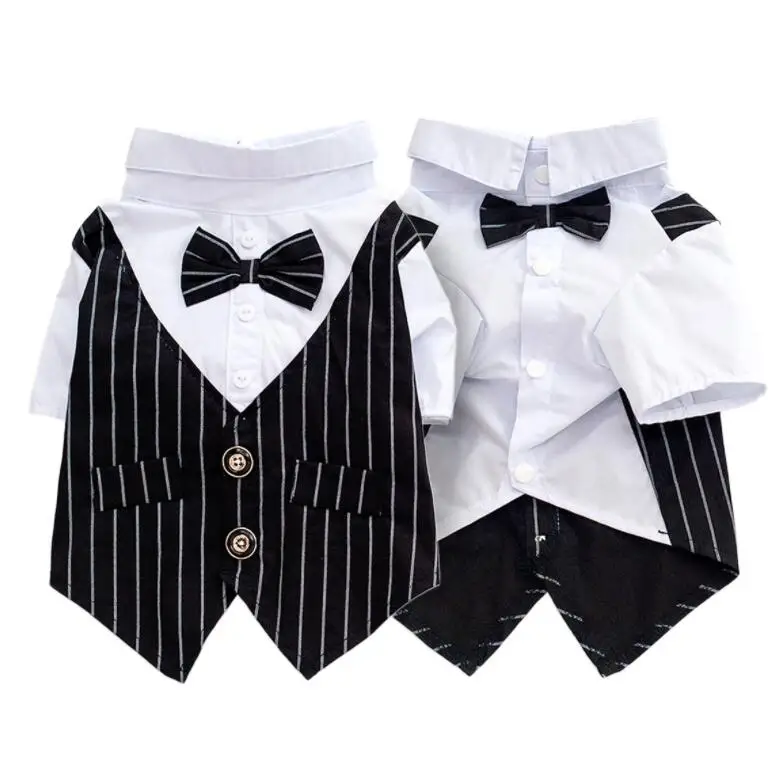 Summer Thin Dog Prince Wedding Shirt Formal Dogs Tuxedo Wedding Party Suit WIth Bow Tie, Blue, black
Summer Thin Dog Prince Wedding Shirt Formal Dogs Tuxedo Wedding Party Suit WIth Bow Tie, Blue, black