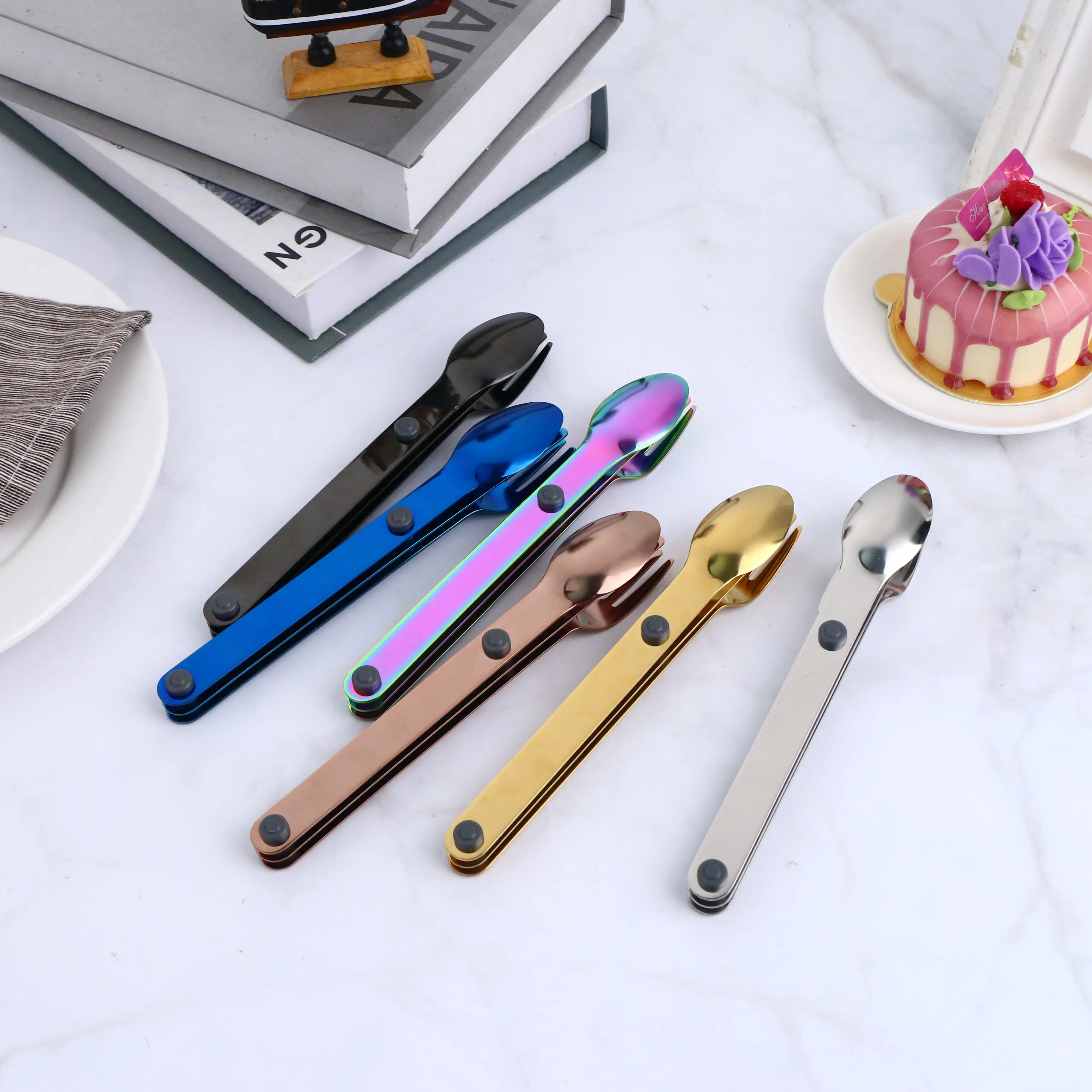 Creativity Magnet Portable Stainless Steel Knife Fork and Spoon Cutlery Set Travel Set, Customized
Creativity Magnet Portable Stainless Steel Knife Fork and Spoon Cutlery Set Travel Set, Customized
