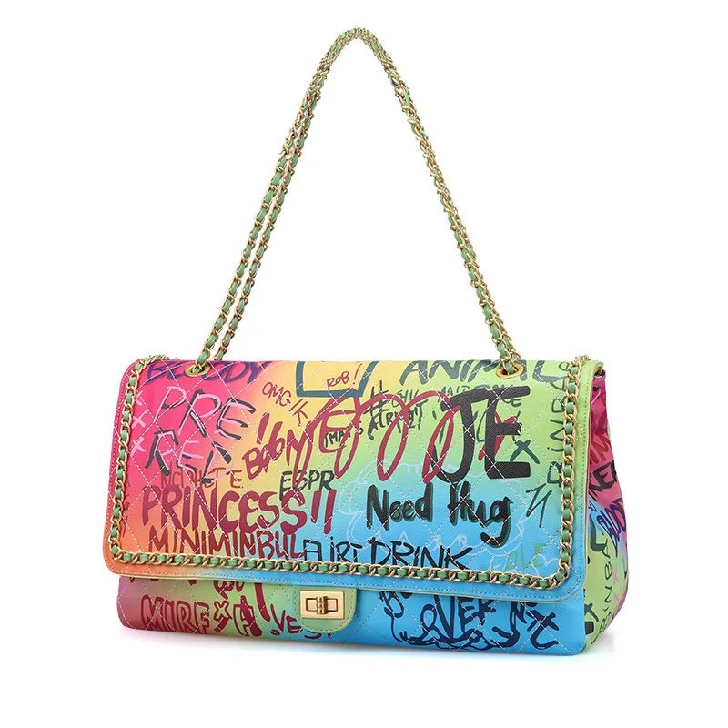 TS9047 Hot selling graffiti ladies PU leather shoulder hand bags luxury colorful large graffiti handbags for women 2020
TS9047 Hot selling graffiti ladies PU leather shoulder hand bags luxury colorful large graffiti handbags for women 2020