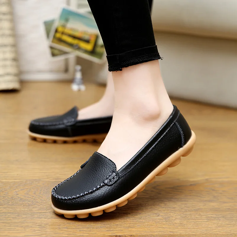 Women's leather casual comfortable shock-proof flat shoes 1188, 14 color
Women's leather casual comfortable shock-proof flat shoes 1188, 14 color