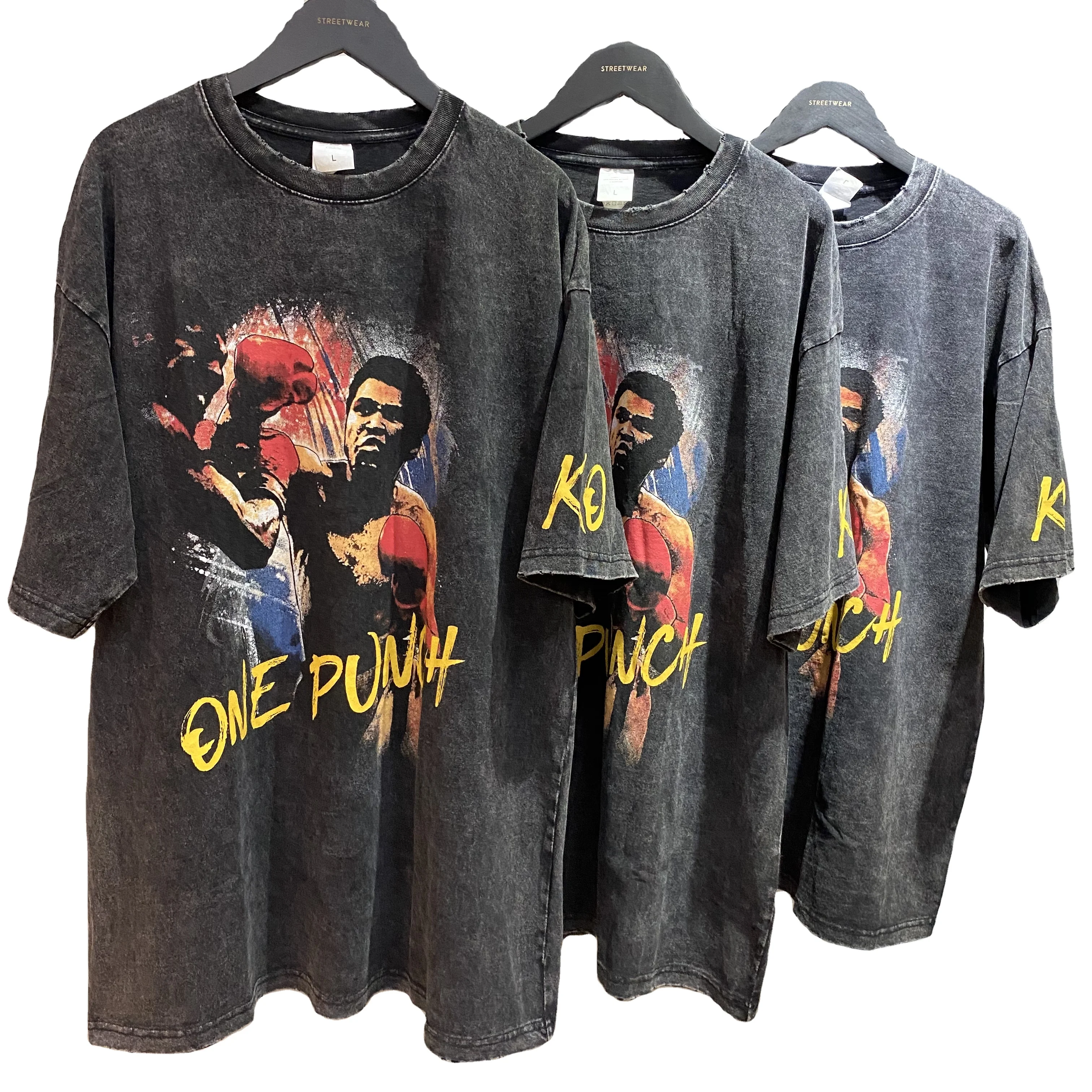 100% cotton heavyweight plus size t-shirts boxing star washed black vintage hip hop t shirts for men
100% cotton heavyweight plus size t-shirts boxing star washed black vintage hip hop t shirts for men