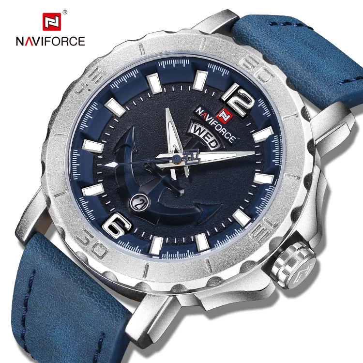 NAVIFORCE 9122 Mens Watches Simple Fashion Sport Quartz Watch Men Wrist Leather Strap Clock Military Watches Men Dropshipping, 5-colors
NAVIFORCE 9122 Mens Watches Simple Fashion Sport Quartz Watch Men Wrist Leather Strap Clock Military Watches Men Dropshipping, 5-colors