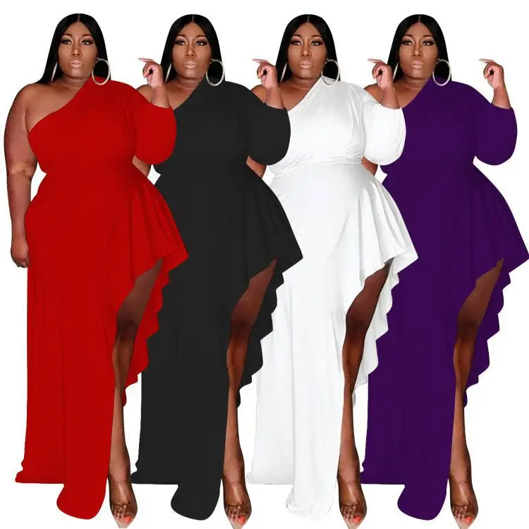 DUODUOCOLOR Summer fashion casual sloping shoulder long skirt solid color 2021 irregular clothing plus size women dress D10702
DUODUOCOLOR Summer fashion casual sloping shoulder long skirt solid color 2021 irregular clothing plus size women dress D10702
