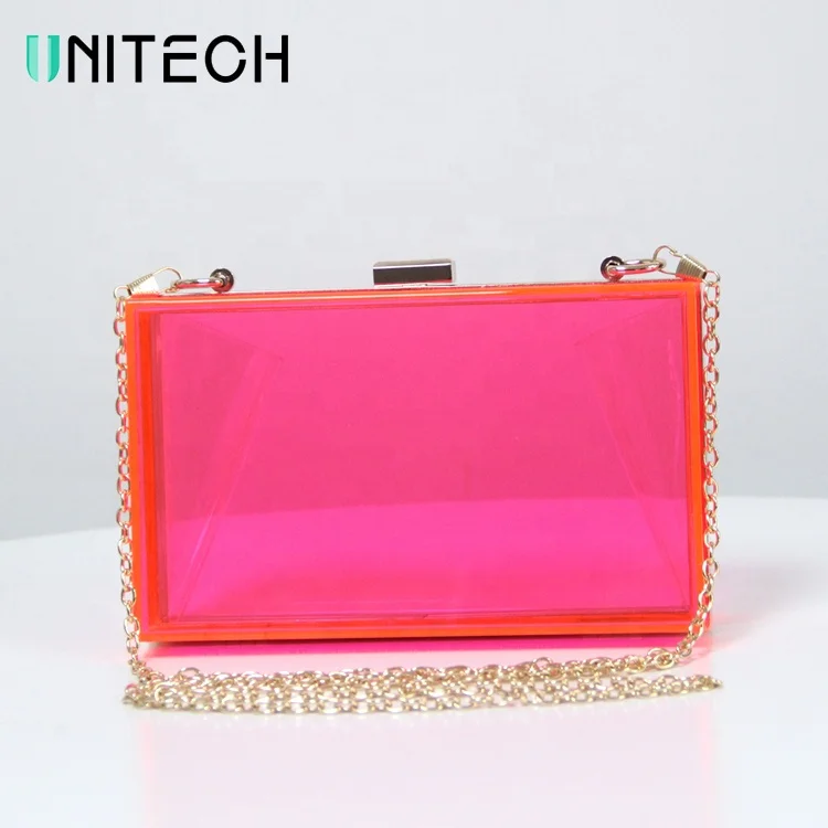 clear perspex clutch bag