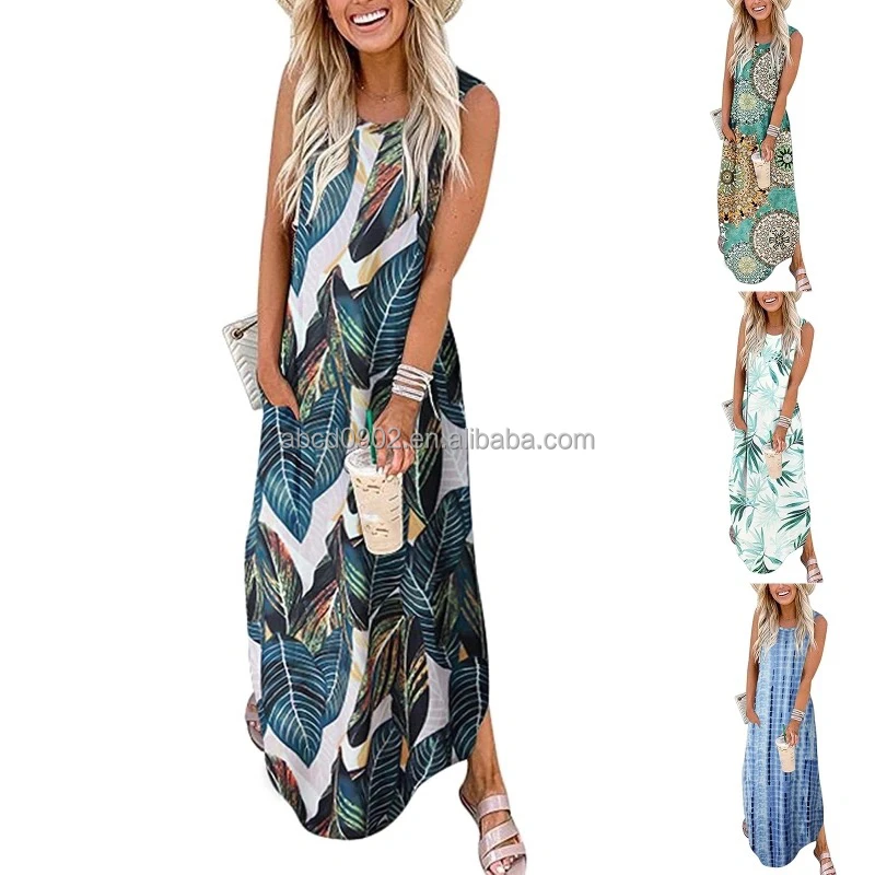 Dress Designs Ladies Dress Casual Sleeveless Floral Summer Long Maxi Dress Woman Fashion
Dress Designs Ladies Dress Casual Sleeveless Floral Summer Long Maxi Dress Woman Fashion