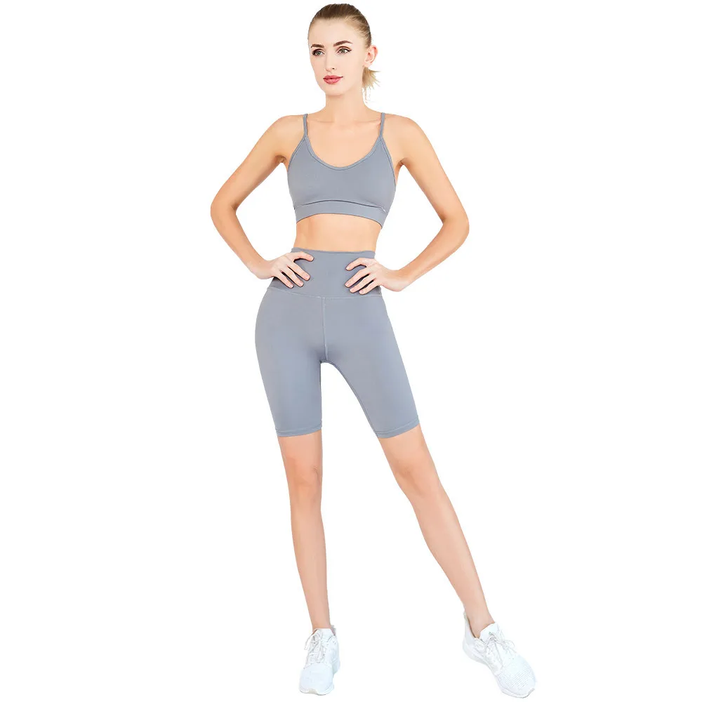 INS European and American new sports fitness short yoga clothes solid color camisole bra hip lifting shorts sports two-piece sui
INS European and American new sports fitness short yoga clothes solid color camisole bra hip lifting shorts sports two-piece sui
