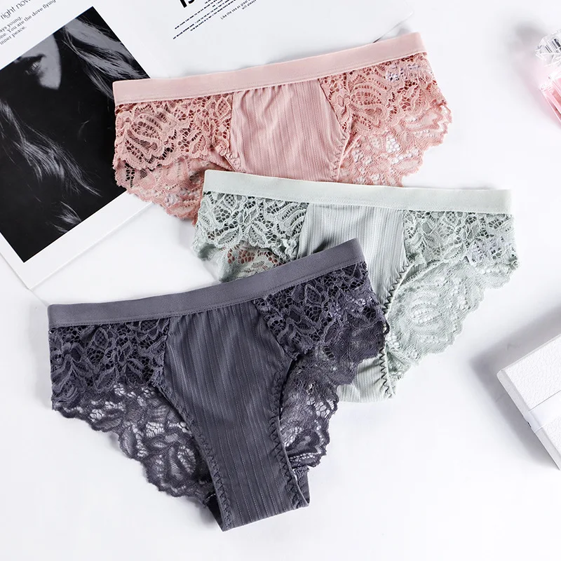 Sexy lace transparent women's underwear waist low panties cotton crotch briefs for girls breathable seamless lin
Sexy lace transparent women's underwear waist low panties cotton crotch briefs for girls breathable seamless lin