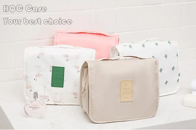 oem waterproof cute portable makeup cosmetic bag with custom