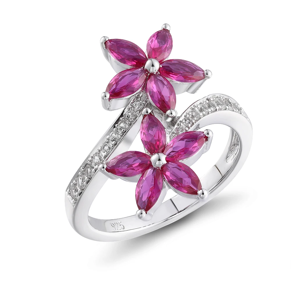 High Quality Style Flower Shape Red Gemstone Fashion Jewelry 925 Sterling Silver Women Ring
High Quality Style Flower Shape Red Gemstone Fashion Jewelry 925 Sterling Silver Women Ring