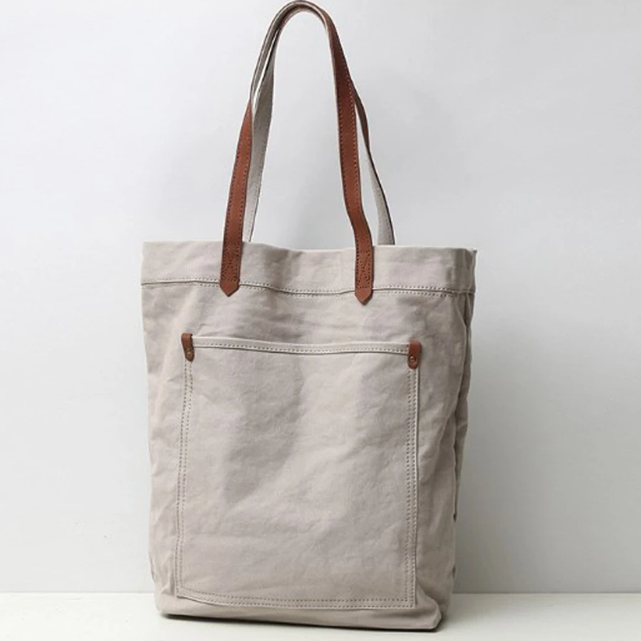 Canvas Tote Bag Shoulder Bags Vintage Women Handbags With leather handle, Customized
Canvas Tote Bag Shoulder Bags Vintage Women Handbags With leather handle, Customized