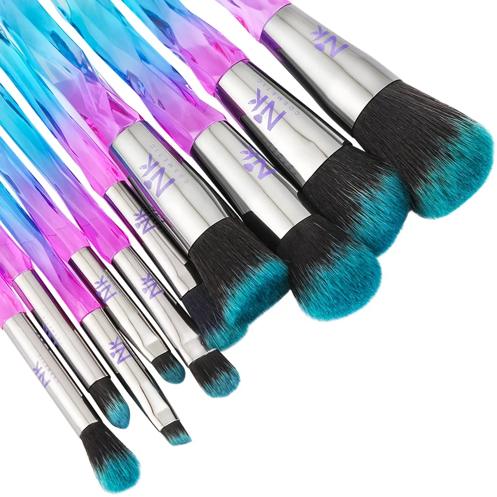 Luxury Custom Logo 10pcs Foundation Brush Kit Private Label Plastic Handle Vegan Diamond Eye Face Cosmetic Makeup brush sets
Luxury Custom Logo 10pcs Foundation Brush Kit Private Label Plastic Handle Vegan Diamond Eye Face Cosmetic Makeup brush sets