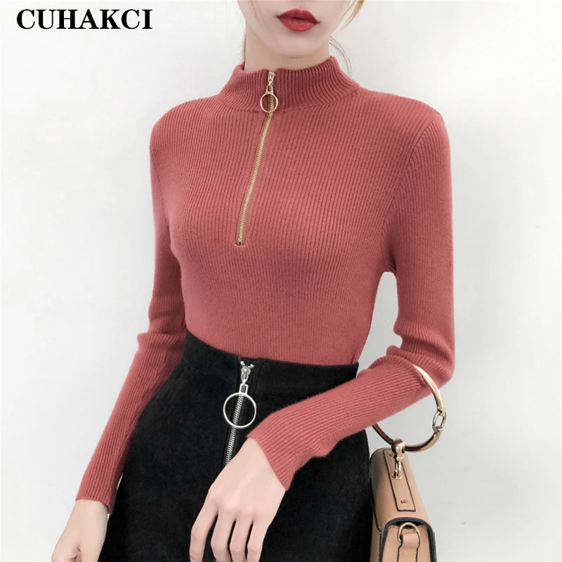 CUHAKCI Women Half High Neck Stretch Sweaters Knit Jumper Wear Raglan Sleeves Long Sleeve Half-Zip Reglan Autumn Slim Sweaters
CUHAKCI Women Half High Neck Stretch Sweaters Knit Jumper Wear Raglan Sleeves Long Sleeve Half-Zip Reglan Autumn Slim Sweaters