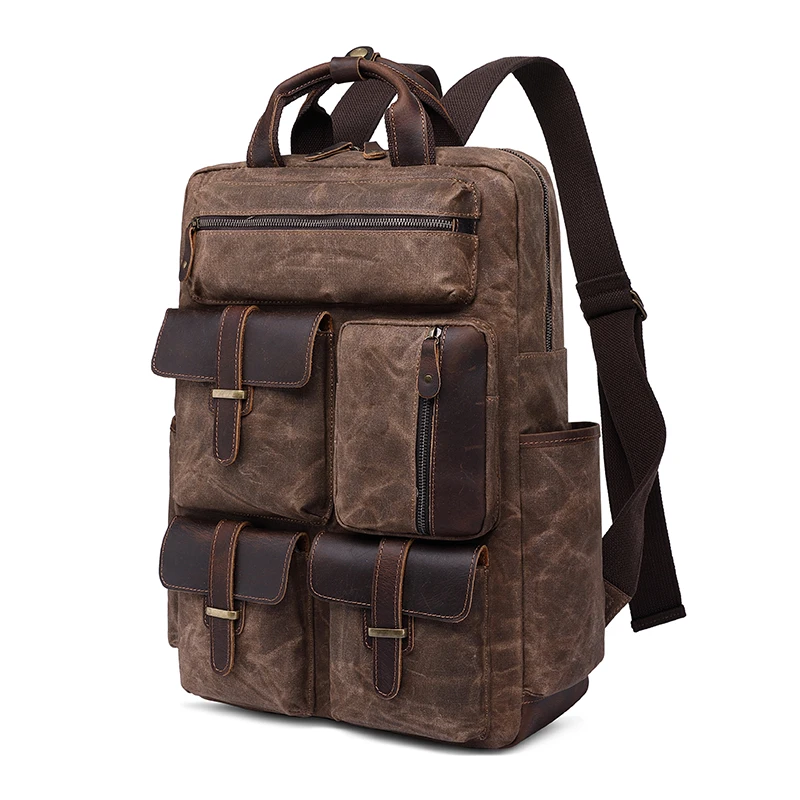 Custom Retro Large Capacity Travel Outdoor Waterproof Casual Sports Vintage Laptop Waxed Canvas Backpack For Men
Custom Retro Large Capacity Travel Outdoor Waterproof Casual Sports Vintage Laptop Waxed Canvas Backpack For Men