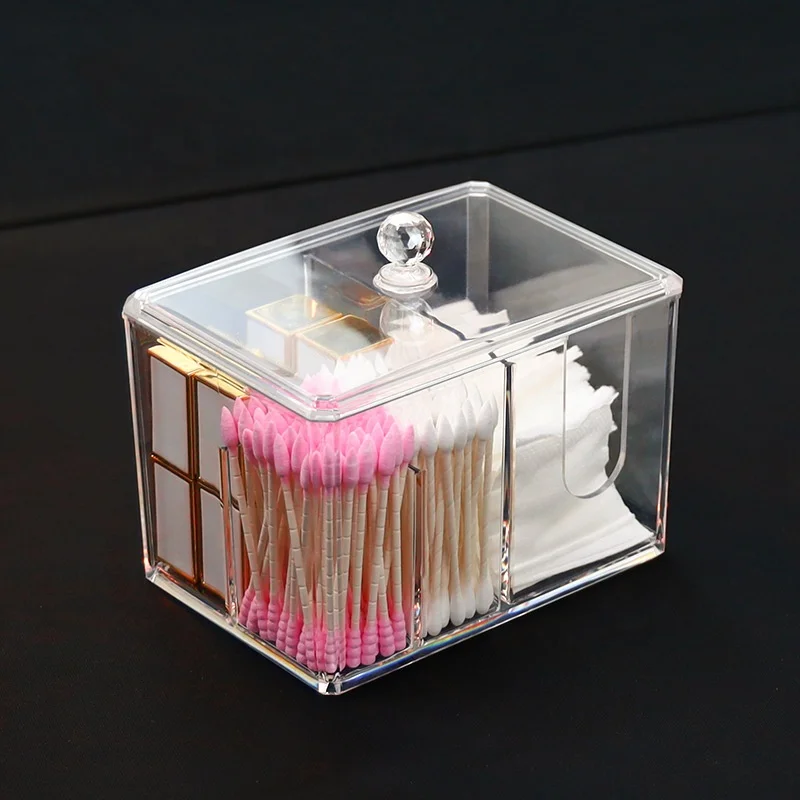 4 Sections Cotton Pad Holder Dispenser Cotton Ball and Swab Storage with Lid Clear Acrylic Cotton Round Organizer, Transparent
4 Sections Cotton Pad Holder Dispenser Cotton Ball and Swab Storage with Lid Clear Acrylic Cotton Round Organizer, Transparent